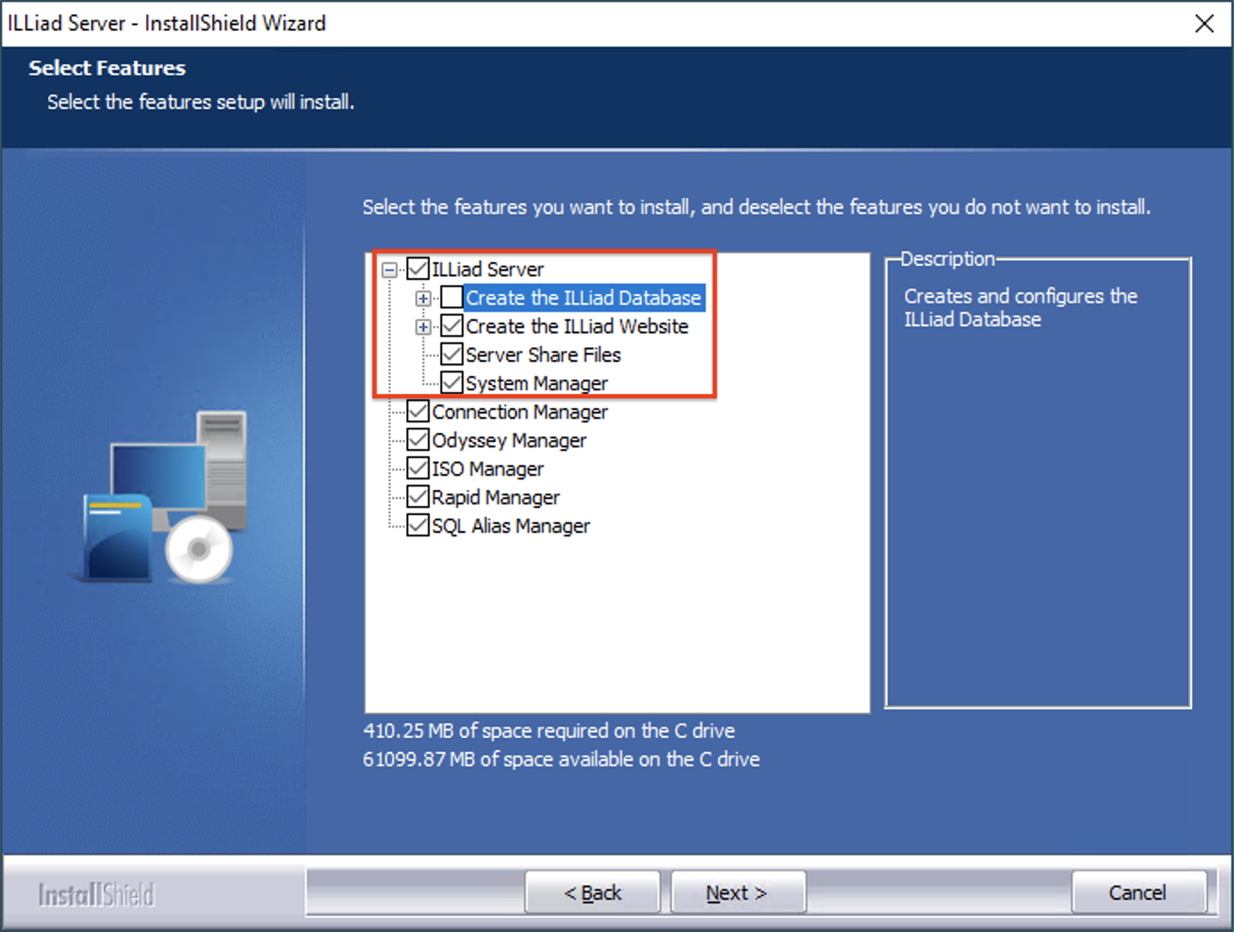 ILLiad Server Installer options
